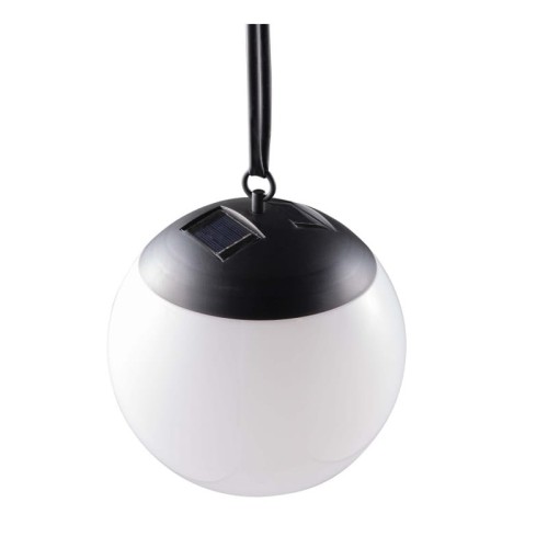 Lampa ogrodowa solarna kula wisząca 20cm biała neutralna
