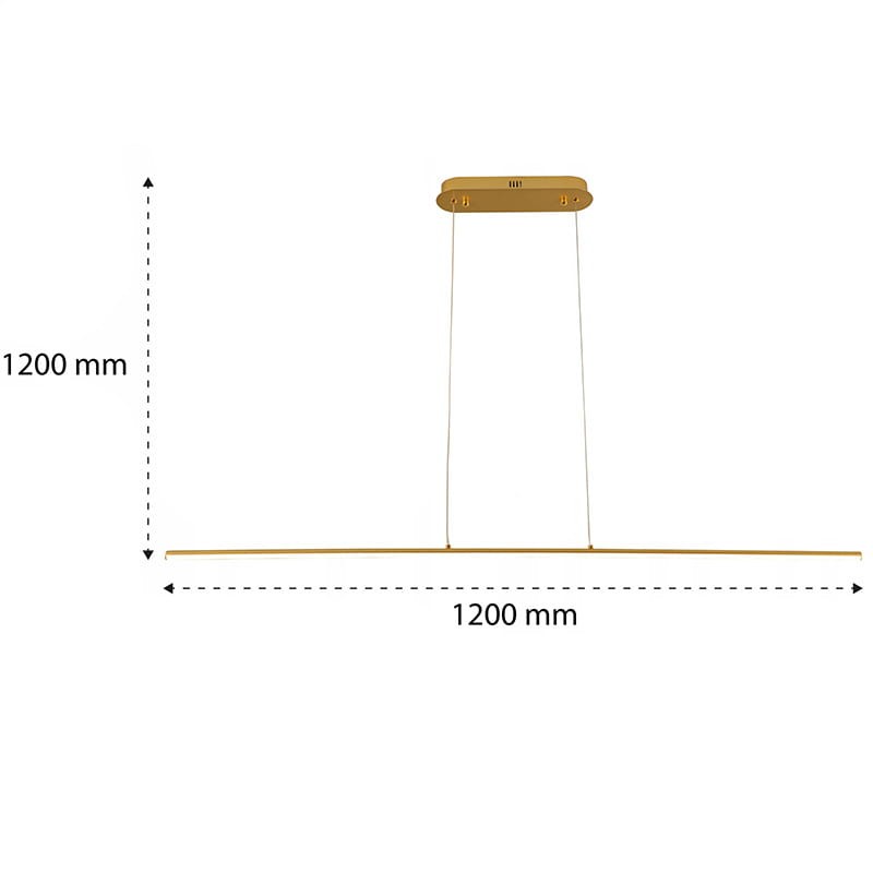 Lampa wisząca KIKI LED 20W 230V 4000K złota_1