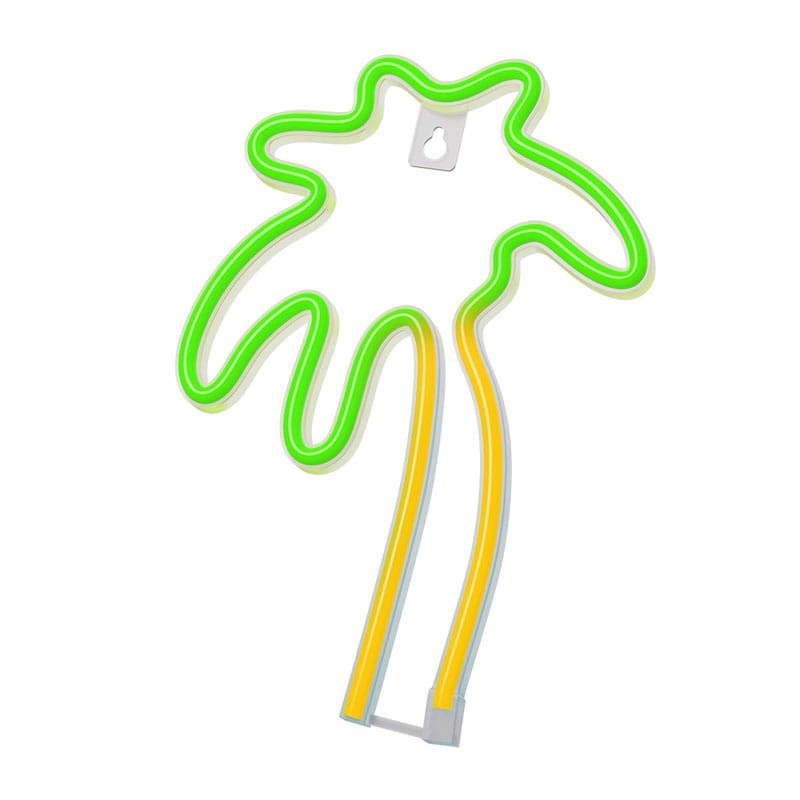 Neon dekoracyjny LED PALMA pomarańcz zielona NNE04 Neolia + USB