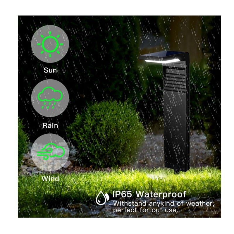 Lampa ogrodowa solarna wbijana słupek 41,3cm zimna lub ciepła IP65