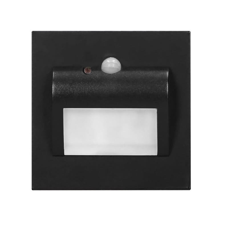 Oprawa schodowa LED 1,5W 12V DRACO biała ciepła - czarna z czujnikiem
