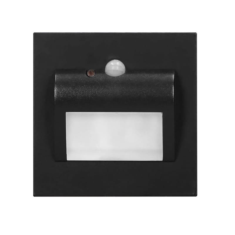 Oprawa schodowa LED 1,5W 12V DRACO biała zimna - czarna z czujnikiem