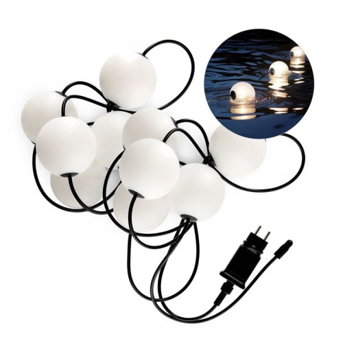 Girlanda ogrodowa 230V 10x0,8W LED 7,7m łańcuch biała ciepła IP67