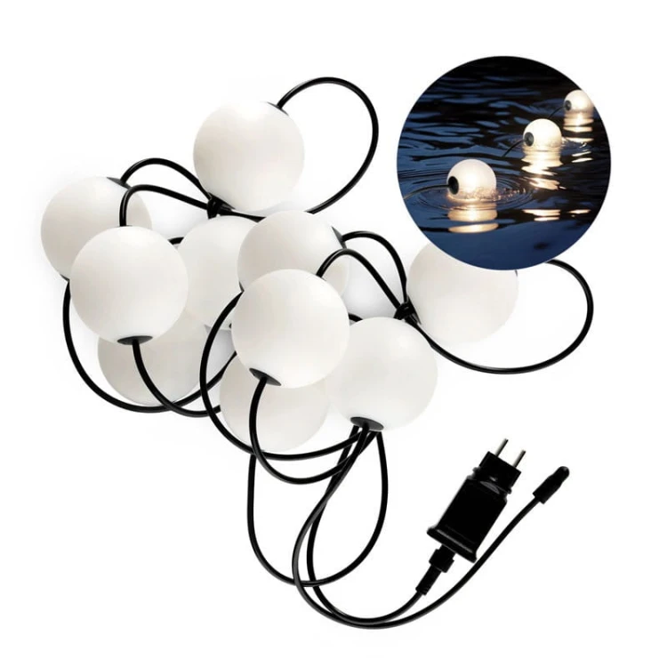 Girlanda ogrodowa 230V 10x0,8W LED 7,7m łańcuch biała ciepła IP67