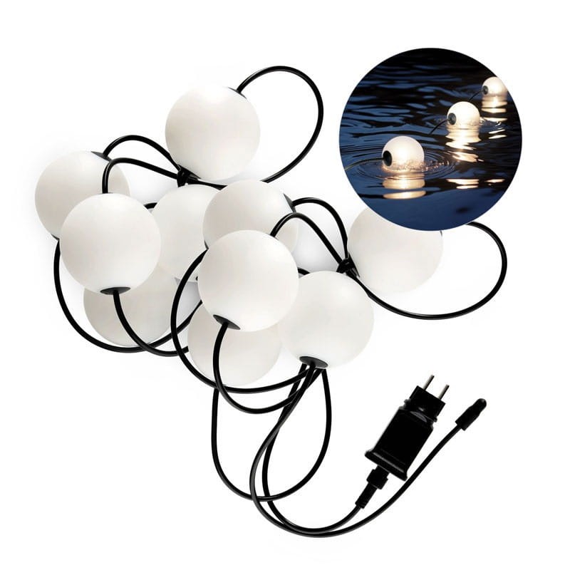 Girlanda ogrodowa 230V 10x0,8W LED 7,7m łańcuch biała ciepła IP67