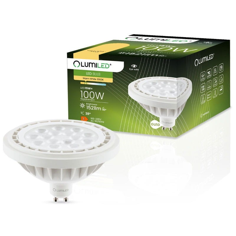 Żarówka LED GU10 ES111 15W biała ciepła 38° biała