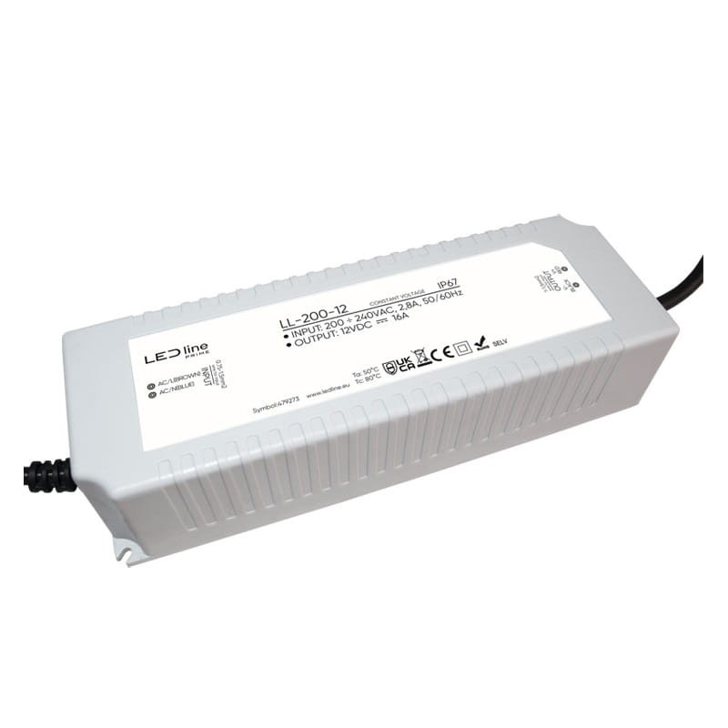 Zasilacz LEDline PRIME 200-12 IP67 12V 200W hermetyczny PRO