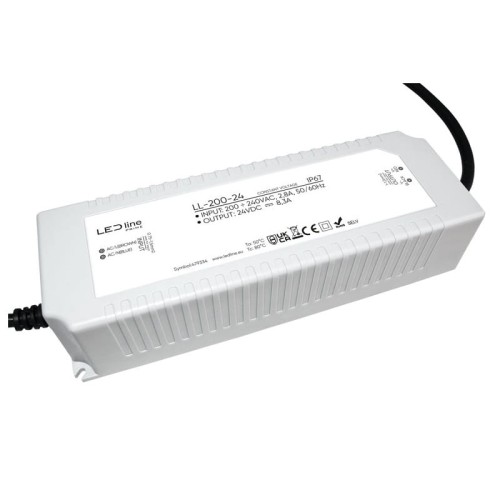 Zasilacz LEDline PRIME 200-24 IP67 24V 200W hermetyczny PRO