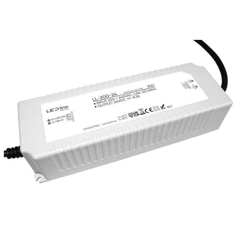 Zasilacz LEDline PRIME 200-24 IP67 24V 200W hermetyczny PRO