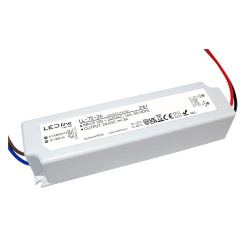 Zasilacz LEDline PRIME 75-24 IP67 24V 75W hermetyczny PRO