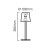 Lampa stołowa 3,5W 400lm CCT IP54 różowa aku 2x2000mAh wymiary