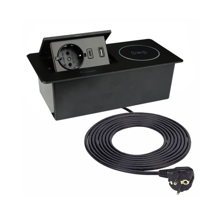 Gniazdo meblowe ZEOBOX z USB A+C wpuszczane 2,1A
