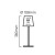 Lampa stołowa 3,5W 400lm CCT IP54 czarna aku 2x2000mAh TAZA wymiary
