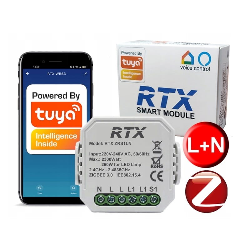 Przekaźnik Dopuszkowy 1 kanał ZigBee TUYA LN