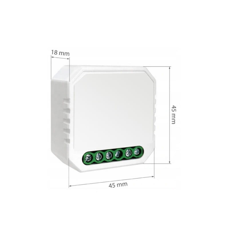 Przekaźnik Dopuszkowy 1 kanał ZigBee TUYA LN wymiary