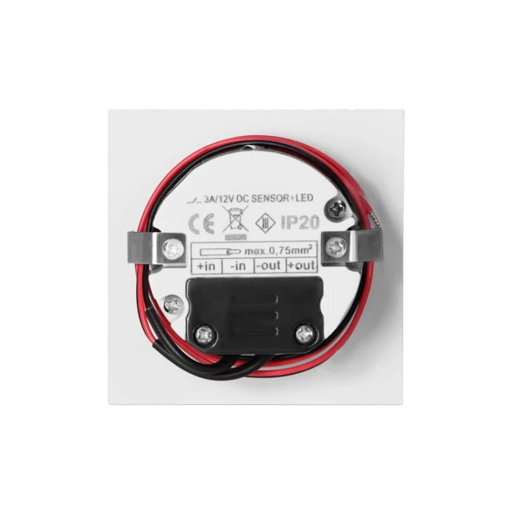Oprawa schodowa LED 1,5W 12V DRACO biała neutralna - biała z czujnikiem ruchu i zmierzchu montaż