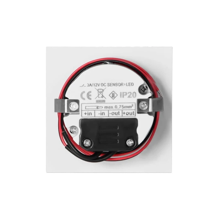 Oprawa schodowa LED 1,5W 12V DRACO biała zimna - biała z czujnikiem ruchu i zmierzchu montaż