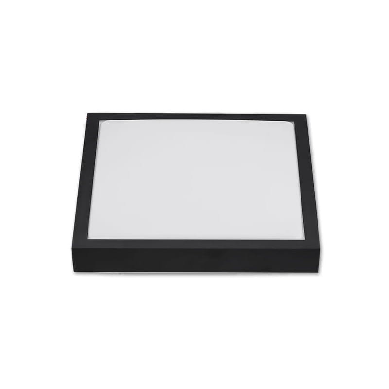 Plafon LED Solen 18W 230V IP44 biały neutralny kwadrat czarny