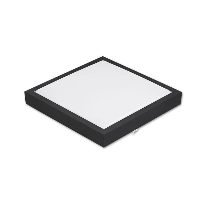 Plafon LED Solen 18W 230V IP44 biały neutralny 4000K kwadrat czarny