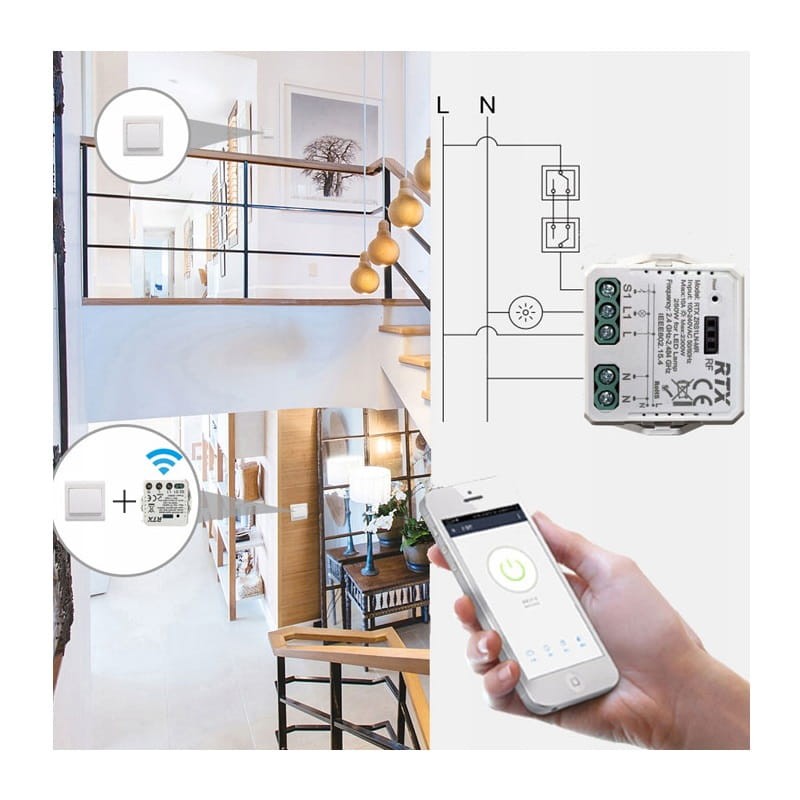 Przekaźnik Dopuszkowy 1 kanał ZigBee TUYA LN