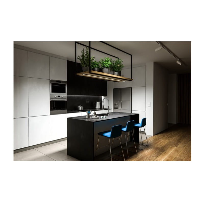 PROFIL nawierzchniowy czarny anodowany typ DUAL - 2 metry do kuchni