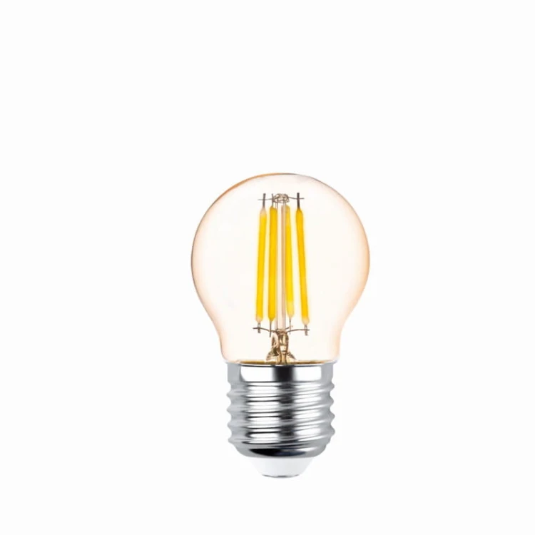 Żarówka LED E27 4W Filament G45 2200K złota