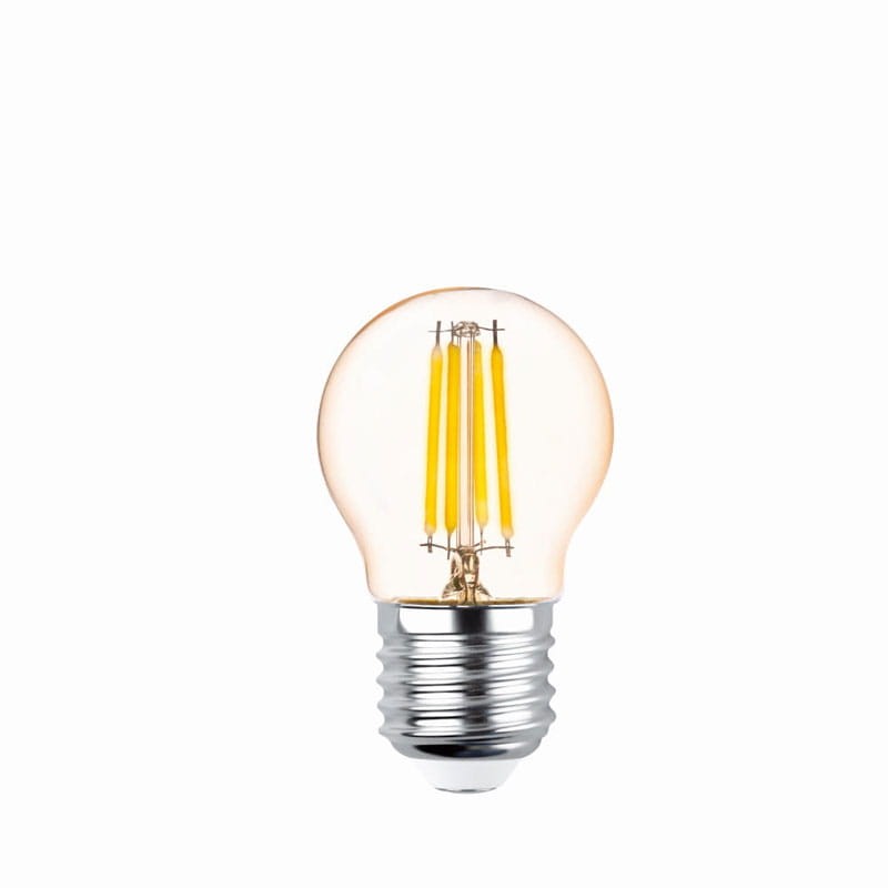 Żarówka LED E27 4W Filament G45 2200K złota