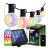Łańcuch świetlny, girlanda ogrodowa solarna 20 kulek LED 3000K RGB 10,6m + pilot