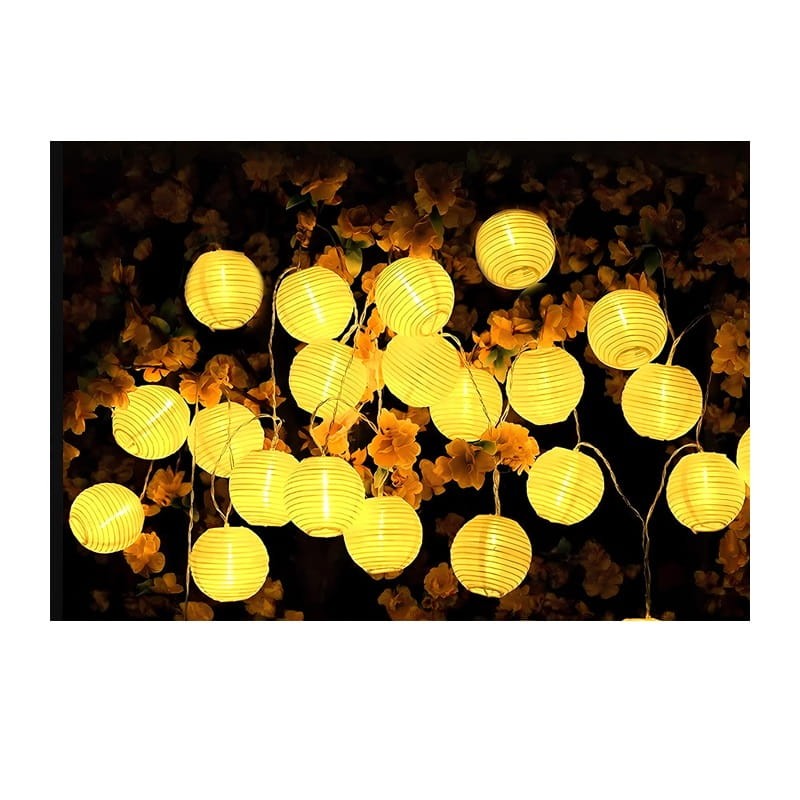 Łańcuch świetlny, girlanda ogrodowa solarna 20xLED ozdobne lampiony 3000K 7,59m RISA