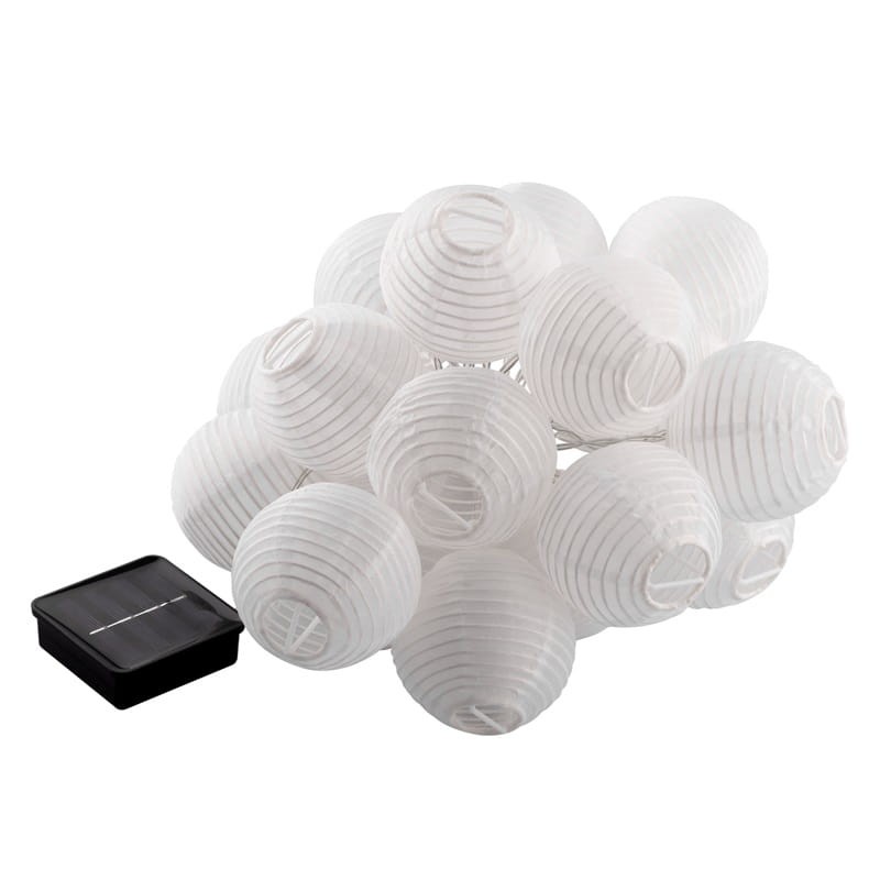 łańcuch świetlny solarny lampiony ciepłe