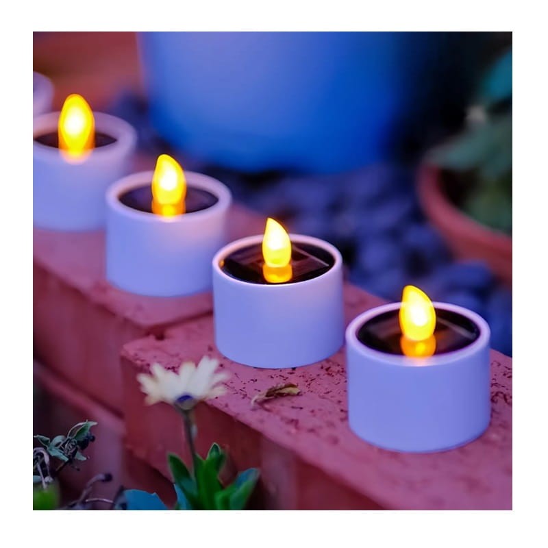 4x Lampa solarna ogrodowa 3000K IP44 świeca