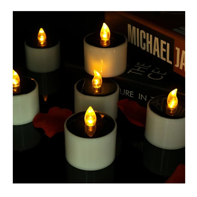 lampki solarne płomień IP44 ciepła