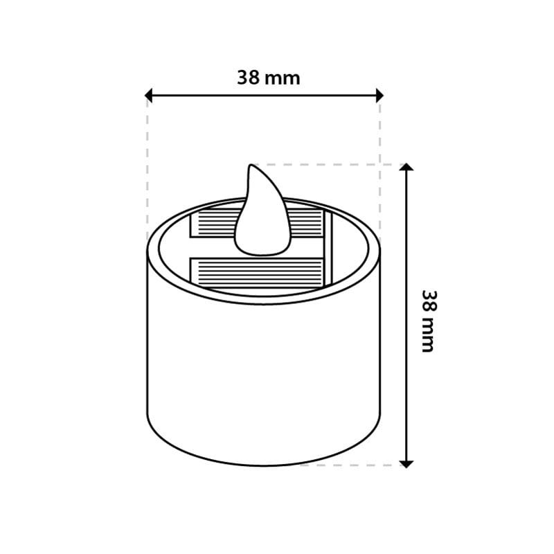 4x Lampa solarna ogrodowa 3000K IP44 świeca płomień FERO wymiary