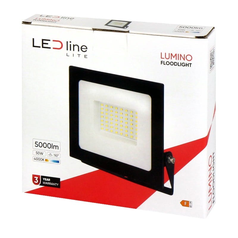 Naświetlacz LED LEDline Lite 50W 4000K biała dzienna LUMINO opakowanie
