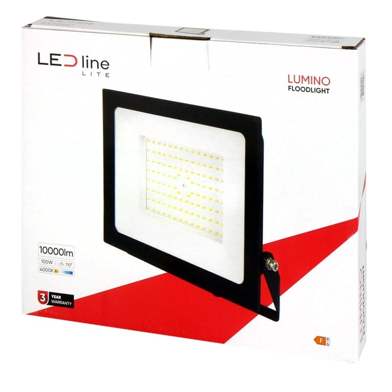 Naświetlacz LED LEDline Lite 100W 4000K biała dzienna LUMINO opakowanie