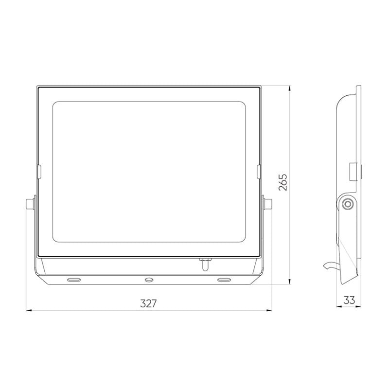Naświetlacz LED LEDline Lite 150W 4000K biała dzienna LUMINO  wymiary