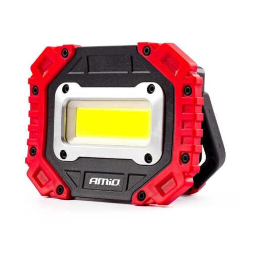 Lampa robocza, naświetlacz przenośny LED biały zimny z akumulatorem + USB