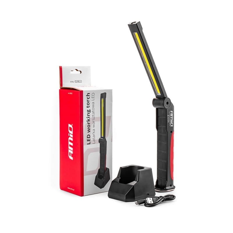 Latarka inspekcyjna, warsztatowa ze stacją dokującą WT12 z opakowaniem