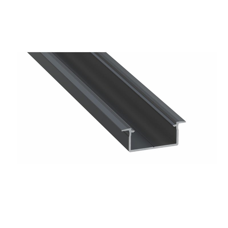 PROFIL typ Gemi czarny anodowany wpuszczany płaski 1 metr