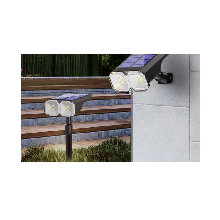 Lampa ogrodowa solarna wbijana 2700K-6500K DUO na ścianę