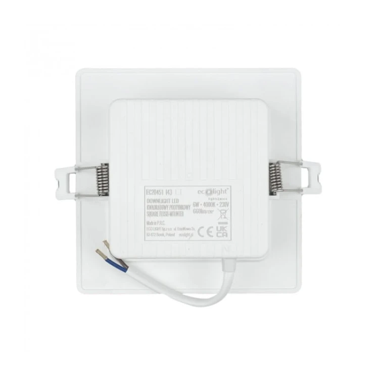 Panel LED 6W 660lm 4000K podtynkowy kwadrat montaż