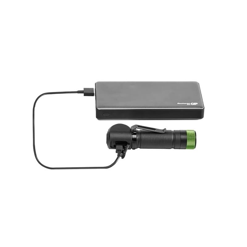 Wielofunkcyjna ładowalna latarka czołowa GP DISCOVERY CHR35 z USB