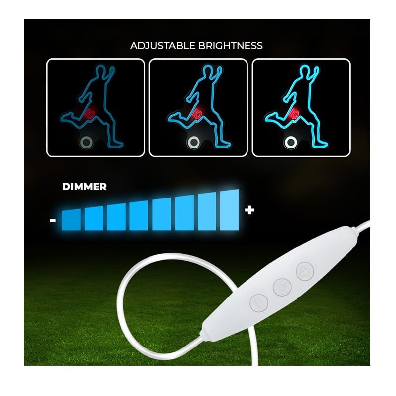 Neon dekoracyjny LED PIŁKARZ PLEXI MULTIKOLOR + USB FPNE31 Forever Light sterowany pilotem