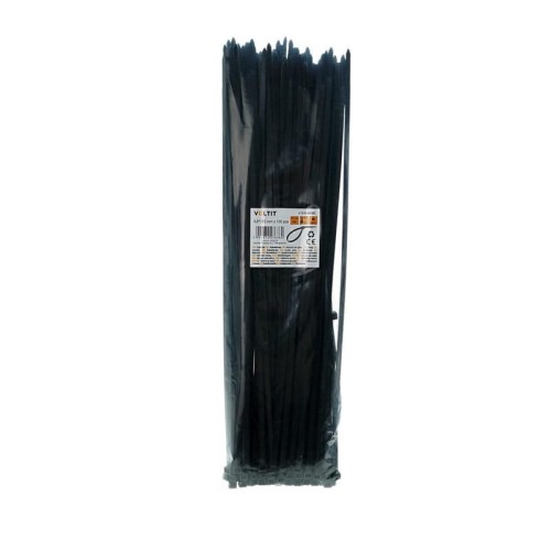 Opaska zaciskowa kablowa 4,8 x 380 nylon 66 czarna - 100 szt.