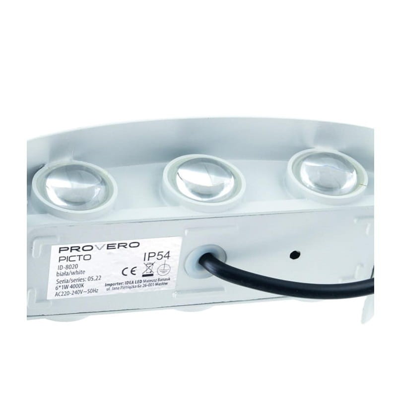 Kinkiet, lampa zewnętrzna PICTO 6x1W IP54 biały dzienny
