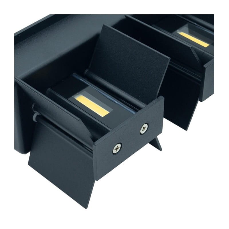 Kinkiet, lampa zewnętrzna LEO 4x3W IP54 4000K - czarny regulowana