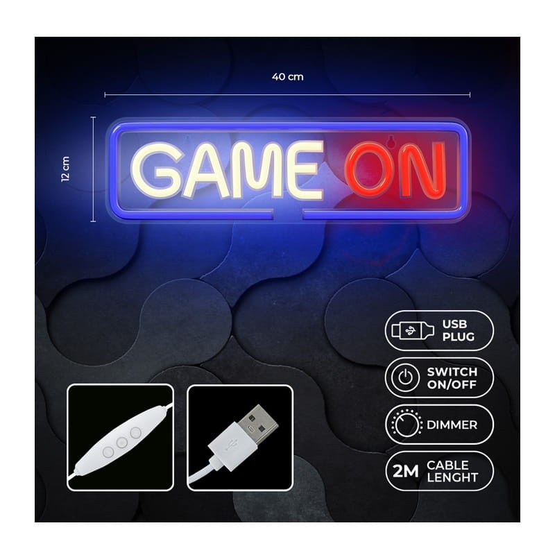neon dekoracyjny game on led
