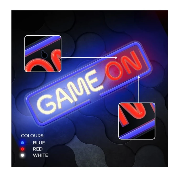 Neon dekoracyjny LED GAME ON PLEXI MULTIKOLOR + USB FPNE23 Forever Light RTV100546