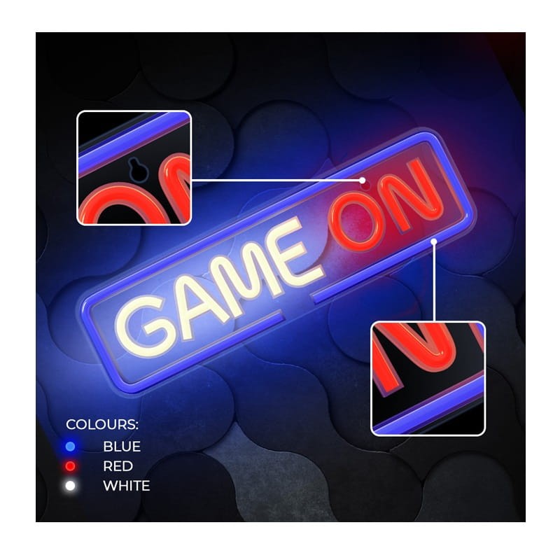 Neon dekoracyjny LED GAME ON PLEXI MULTIKOLOR + USB FPNE23 Forever Light RTV100546