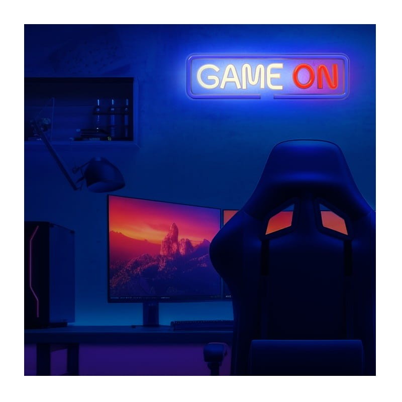 Neon dekoracyjny LED GAME ON PLEXI MULTIKOLOR + USB FPNE23 Forever Light do pokoju komputerowego